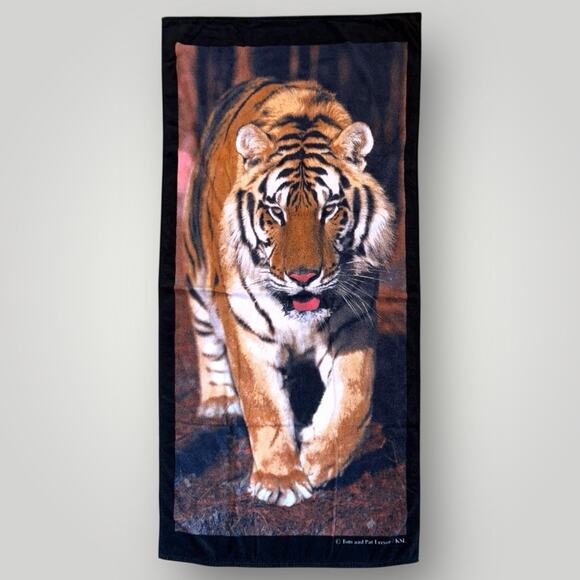 Vintage Disney Tiger Bath Towel Tom & Pat Leeson Huge 60 x 30 Beach Towel Brazil - Picture 1 of 5